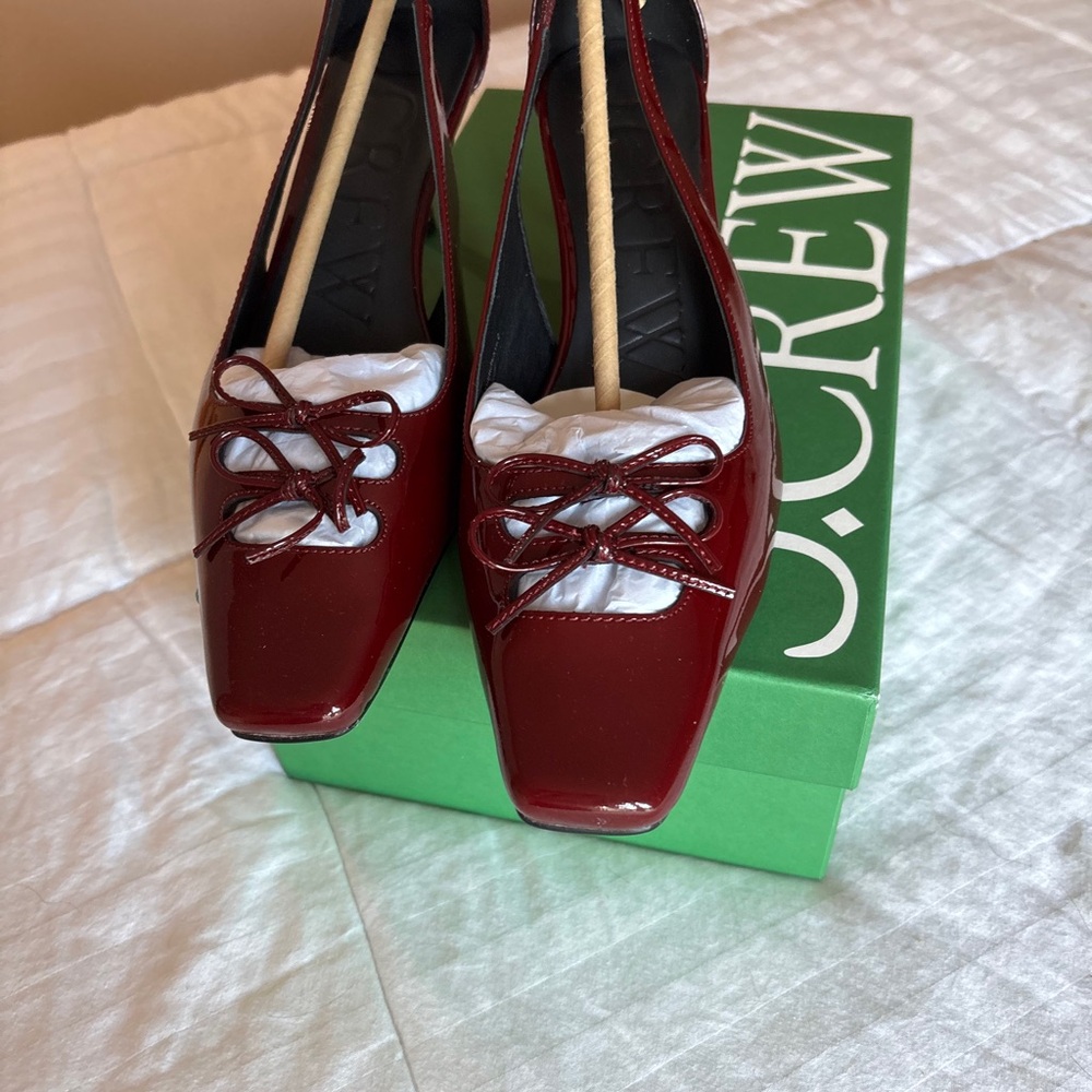 J. Crew Women's Burgundy Patent Leather Loafers